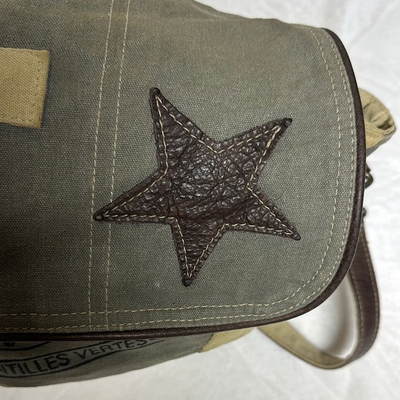 Myra Bag Tan and Gray Crossbody Bag with Adjustable Strap - Picture 8 of 13